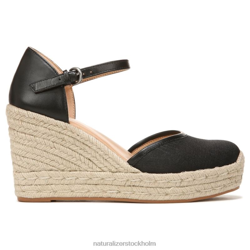 bianca espadrille sandal svart tyg 444DB520 sandaler | Naturalizer kvinnor