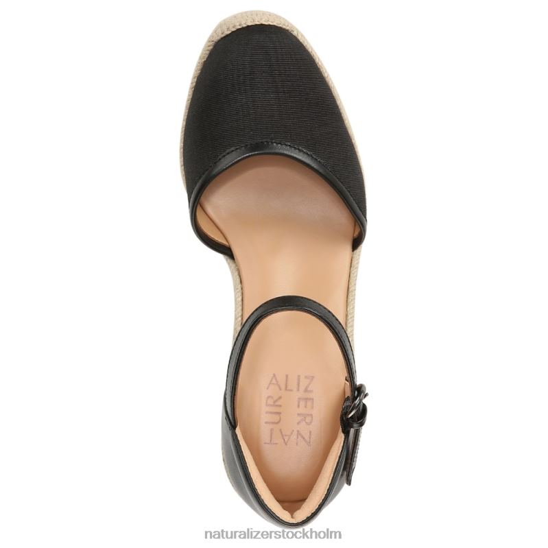 bianca espadrille sandal svart tyg 444DB520 sandaler | Naturalizer kvinnor