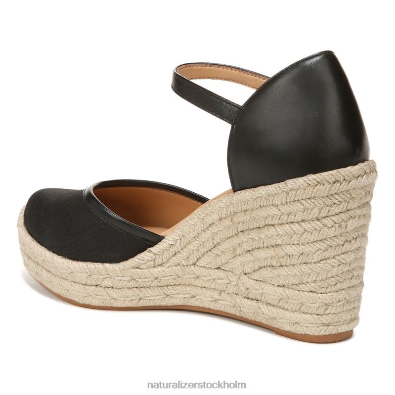 bianca espadrille sandal svart tyg 444DB520 sandaler | Naturalizer kvinnor