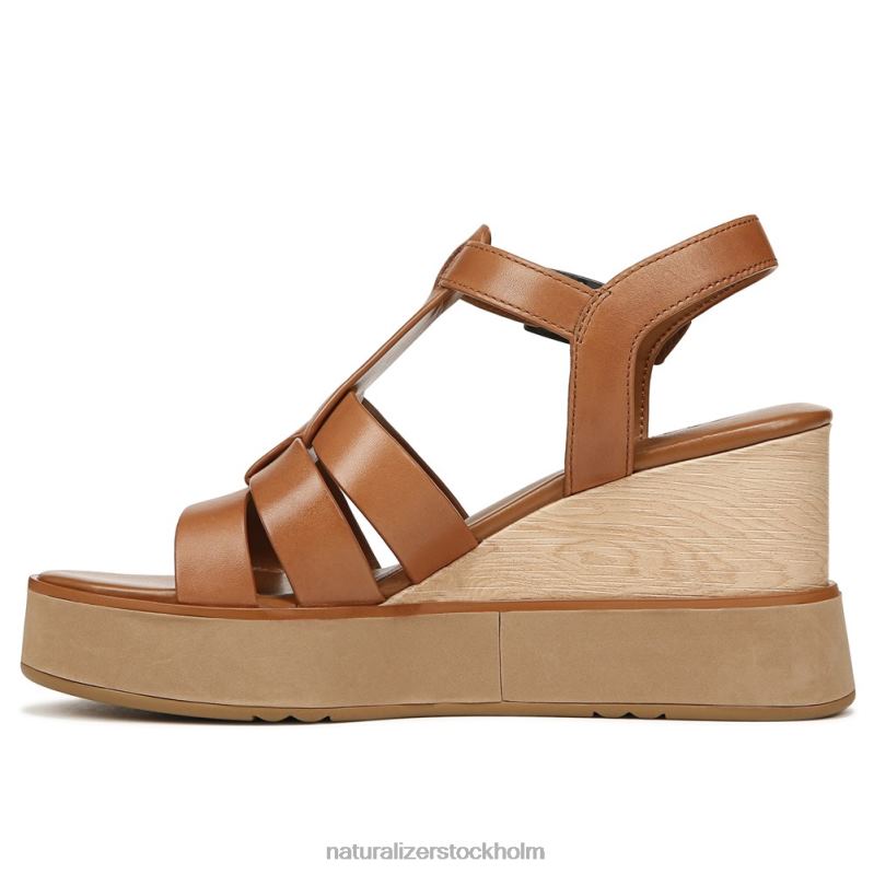 Barrett wedge sandal engelskt tebrunt läder 444DB361 sandaler | Naturalizer kvinnor