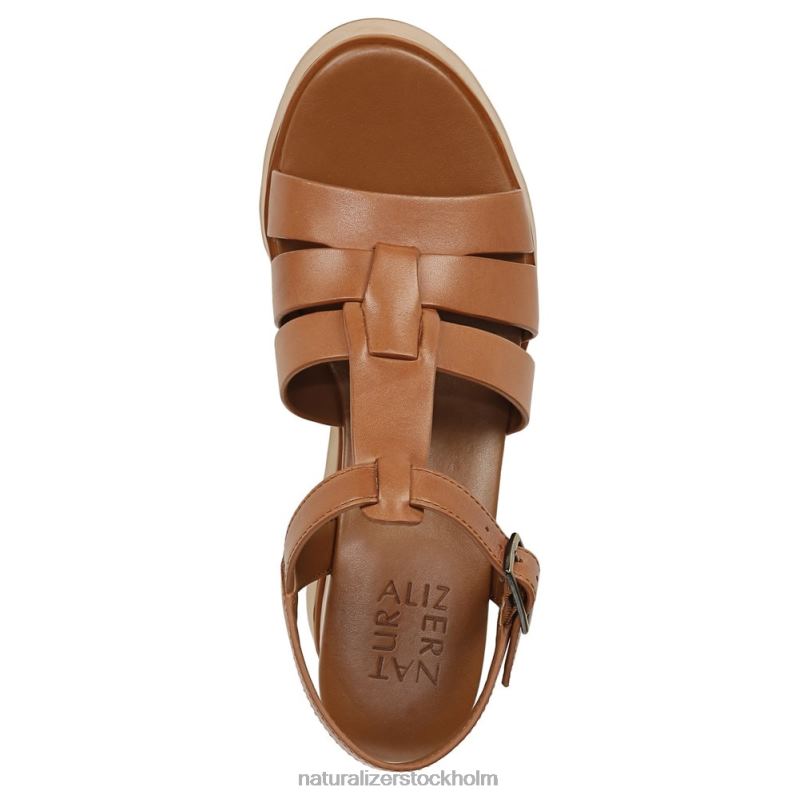 Barrett wedge sandal engelskt tebrunt läder 444DB361 sandaler | Naturalizer kvinnor