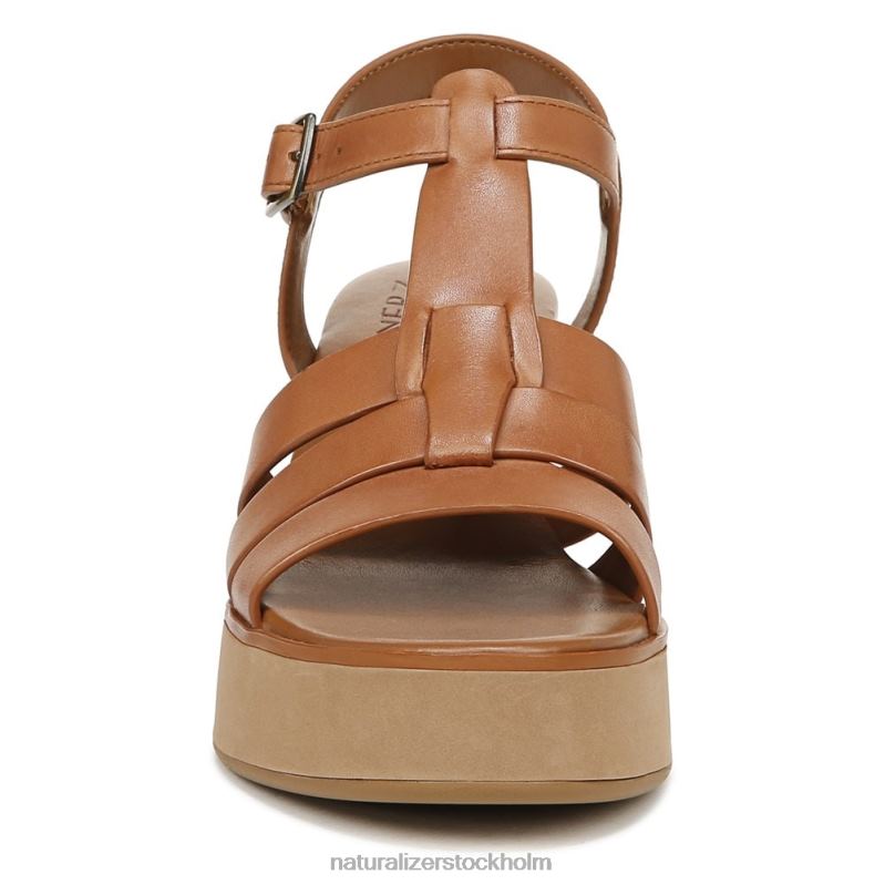 Barrett wedge sandal engelskt tebrunt läder 444DB361 sandaler | Naturalizer kvinnor
