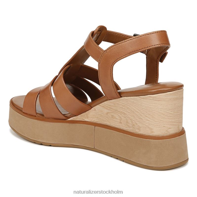 Barrett wedge sandal engelskt tebrunt läder 444DB361 sandaler | Naturalizer kvinnor