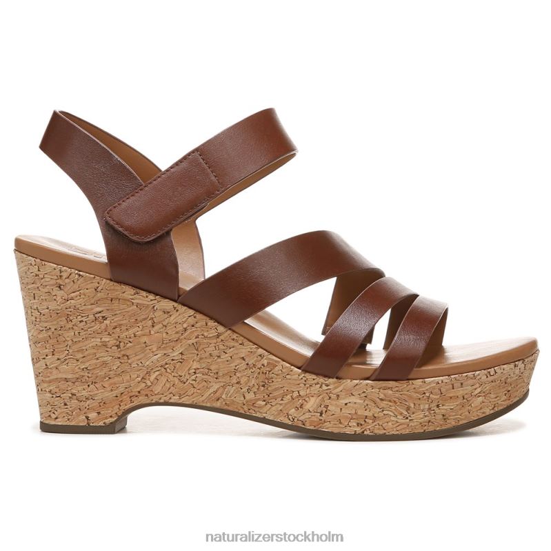 cynthia wedge sandal kanel läder 444DB369 sandaler | Naturalizer kvinnor