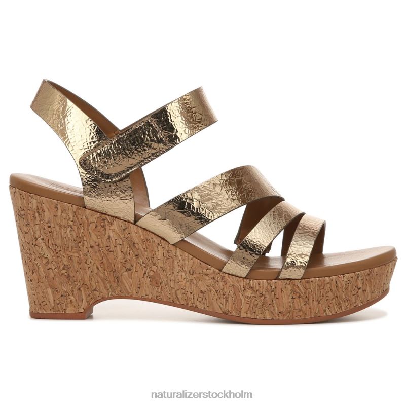cynthia wedge sandal ljus bronsläder 444DB372 sandaler | Naturalizer kvinnor
