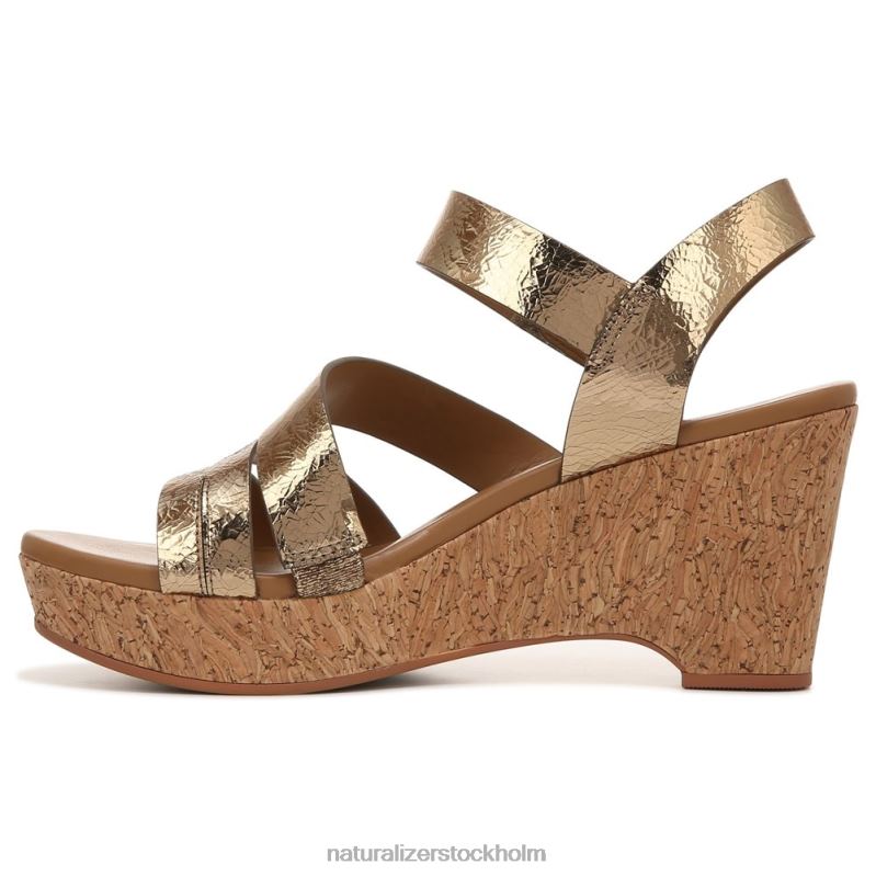 cynthia wedge sandal ljus bronsläder 444DB372 sandaler | Naturalizer kvinnor
