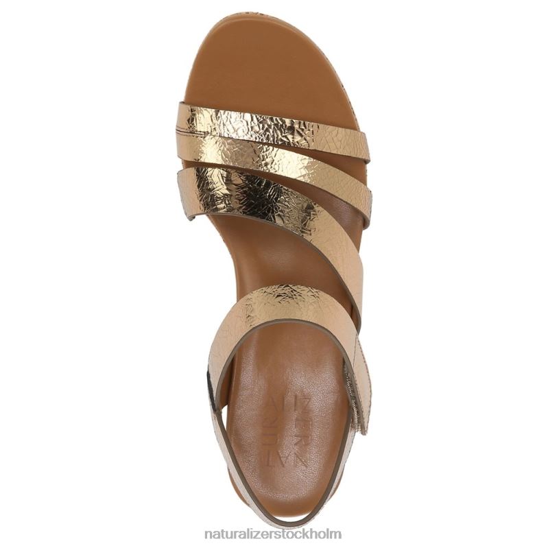 cynthia wedge sandal ljus bronsläder 444DB372 sandaler | Naturalizer kvinnor