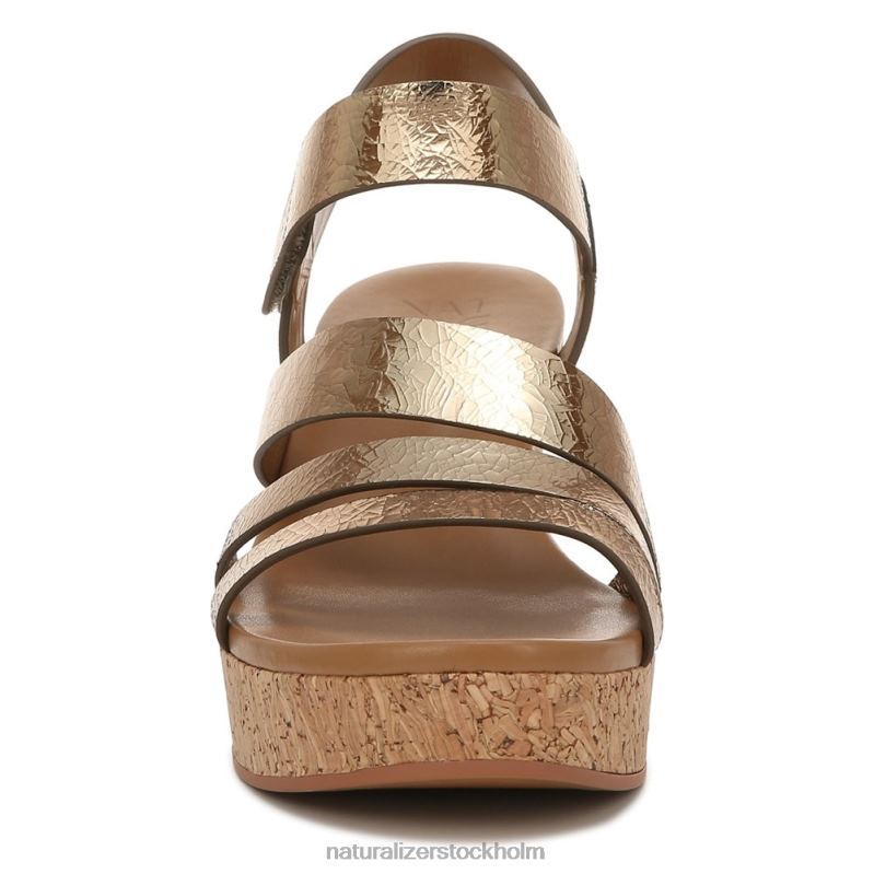 cynthia wedge sandal ljus bronsläder 444DB372 sandaler | Naturalizer kvinnor