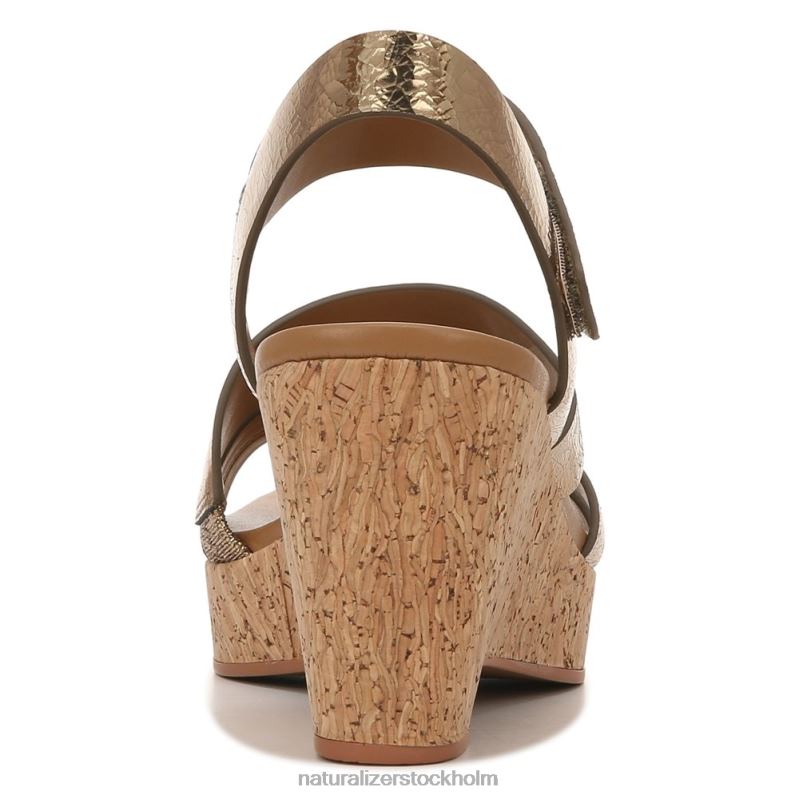cynthia wedge sandal ljus bronsläder 444DB372 sandaler | Naturalizer kvinnor