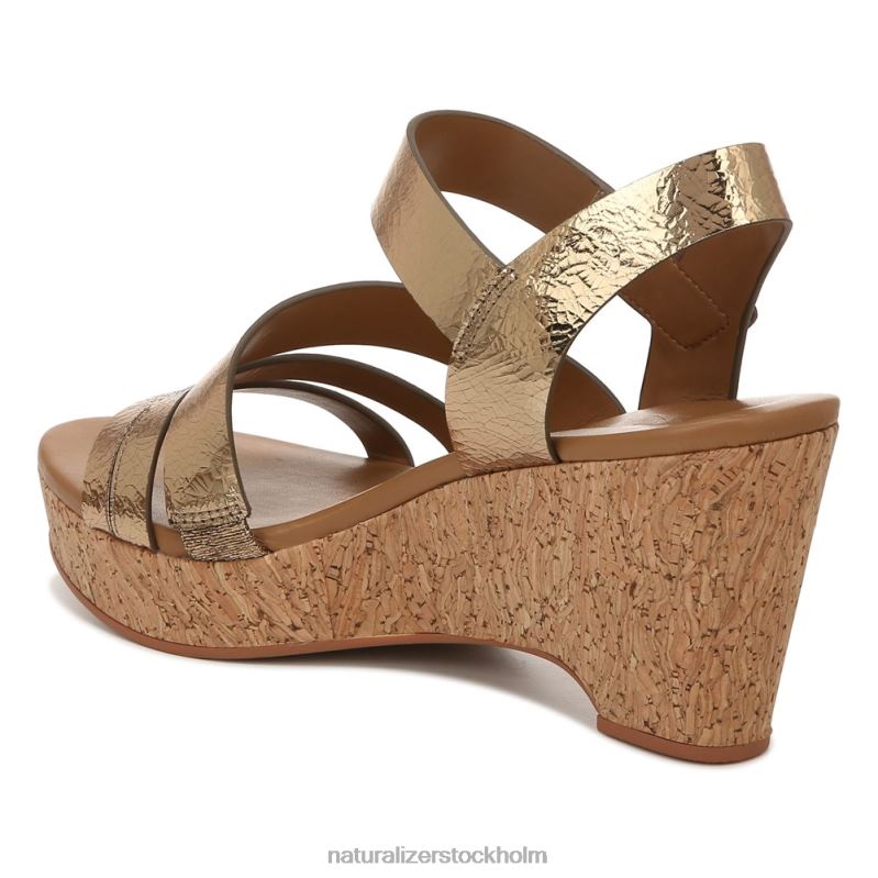 cynthia wedge sandal ljus bronsläder 444DB372 sandaler | Naturalizer kvinnor