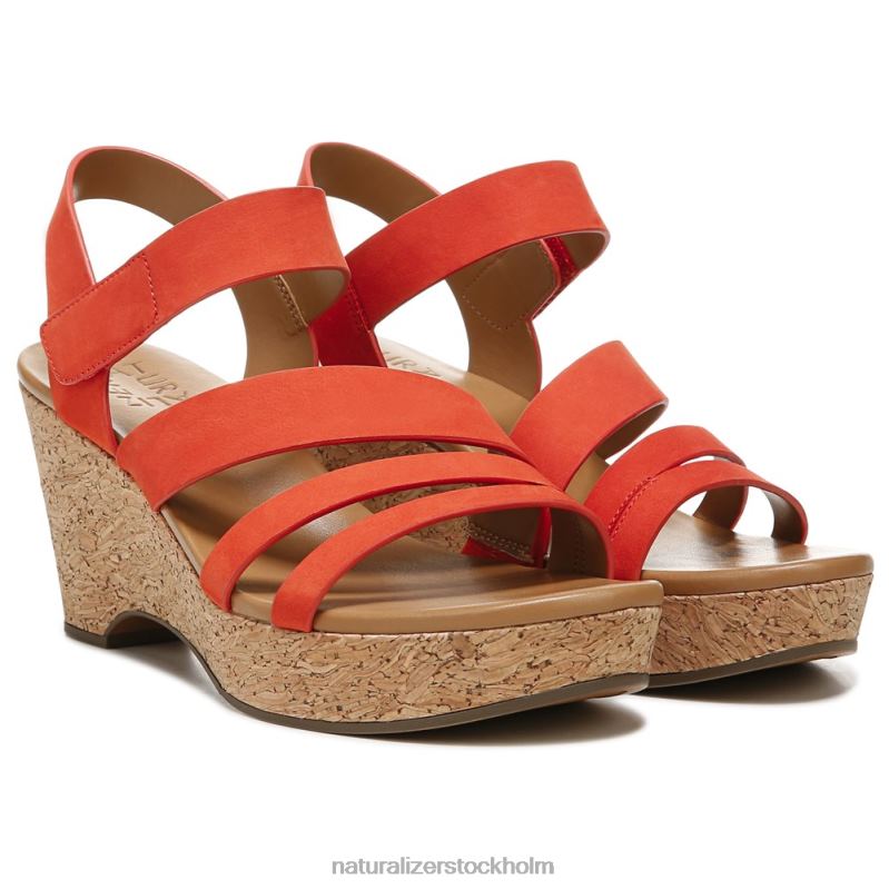 cynthia wedge sandal melon sorbet läder 444DB370 sandaler | Naturalizer kvinnor