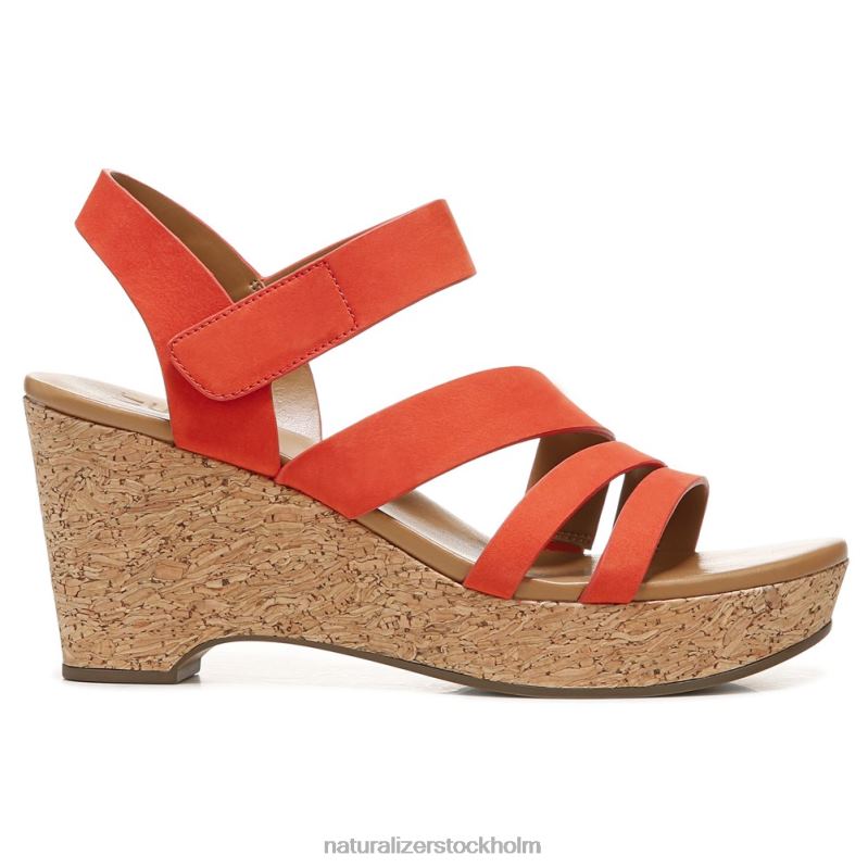 cynthia wedge sandal melon sorbet läder 444DB370 sandaler | Naturalizer kvinnor