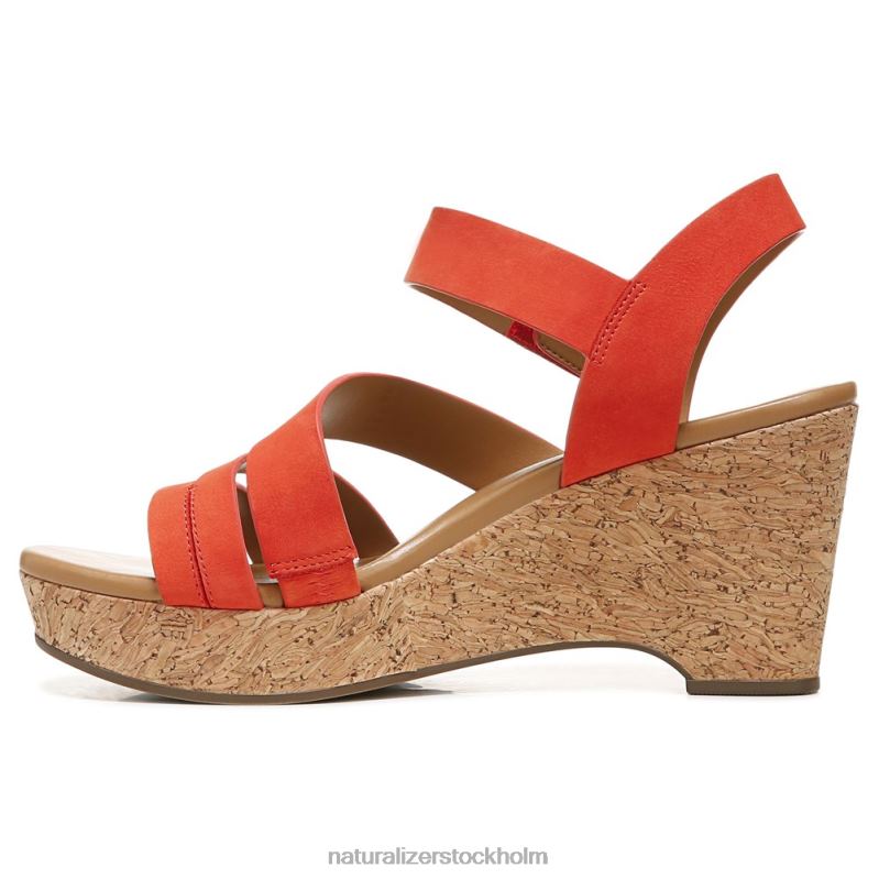 cynthia wedge sandal melon sorbet läder 444DB370 sandaler | Naturalizer kvinnor