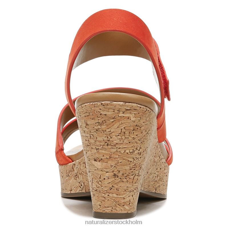 cynthia wedge sandal melon sorbet läder 444DB370 sandaler | Naturalizer kvinnor
