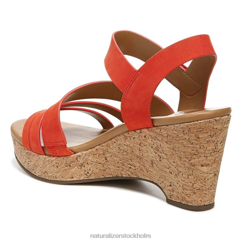 cynthia wedge sandal melon sorbet läder 444DB370 sandaler | Naturalizer kvinnor