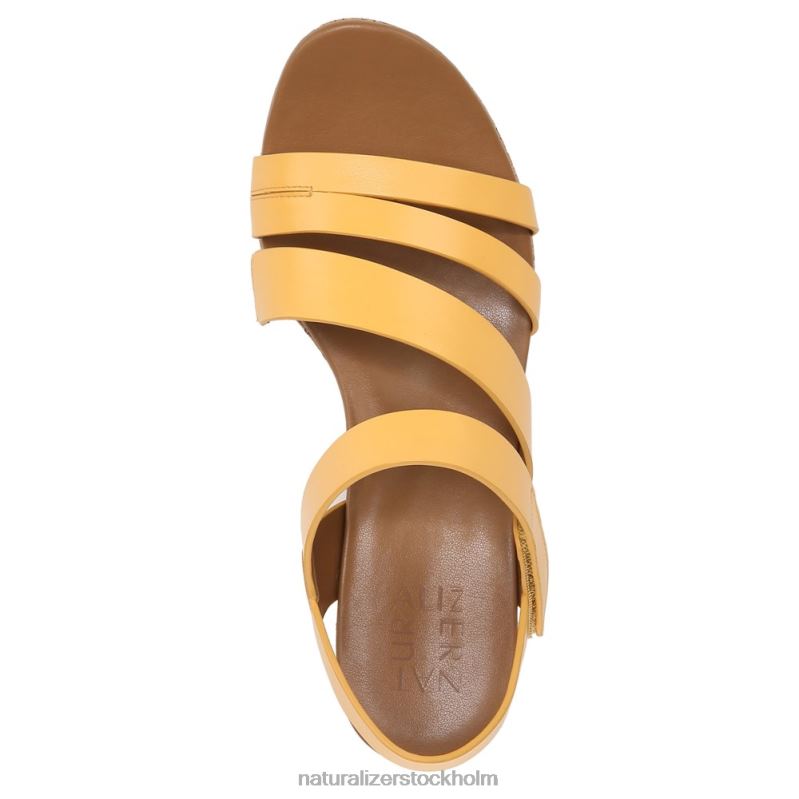 cynthia wedge sandal påsklilja gult läder 444DB371 sandaler | Naturalizer kvinnor