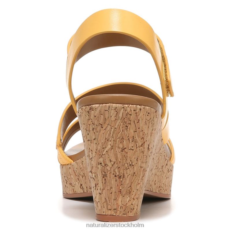 cynthia wedge sandal påsklilja gult läder 444DB371 sandaler | Naturalizer kvinnor
