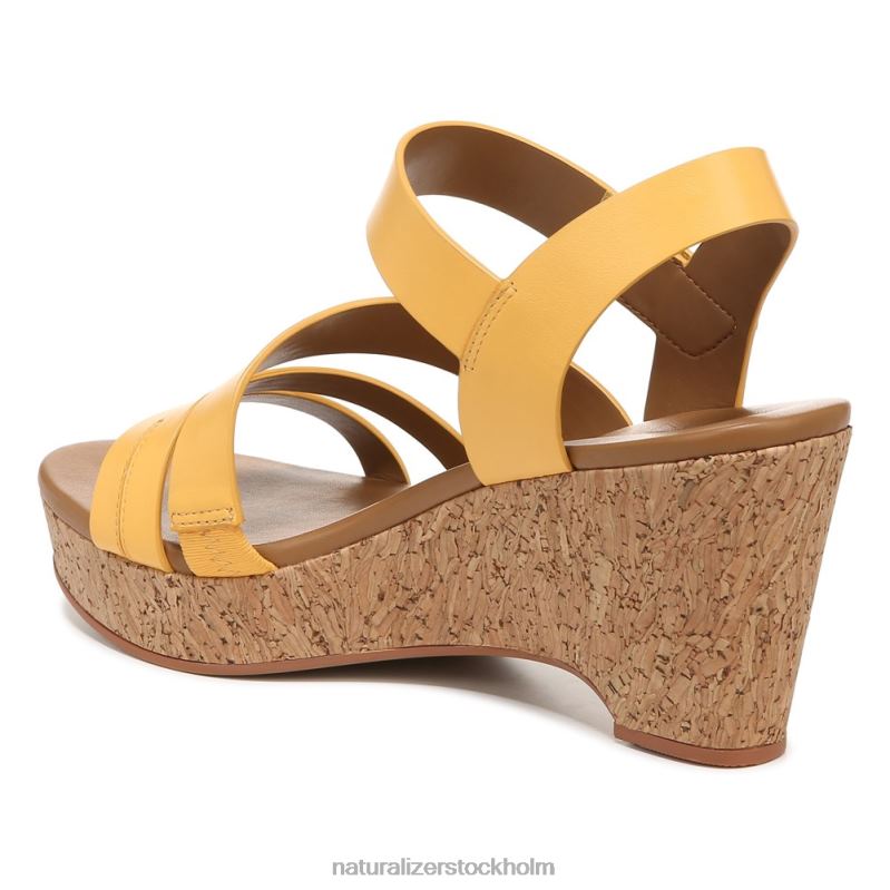 cynthia wedge sandal påsklilja gult läder 444DB371 sandaler | Naturalizer kvinnor