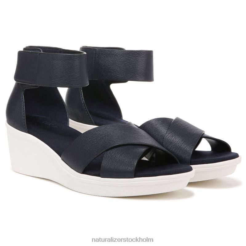 riviera kil sandal marinblått läder 444DB158 sandaler | Naturalizer kvinnor