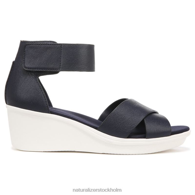 riviera kil sandal marinblått läder 444DB158 sandaler | Naturalizer kvinnor