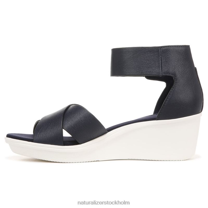 riviera kil sandal marinblått läder 444DB158 sandaler | Naturalizer kvinnor
