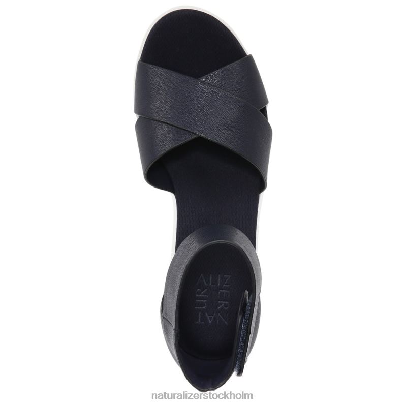 riviera kil sandal marinblått läder 444DB158 sandaler | Naturalizer kvinnor