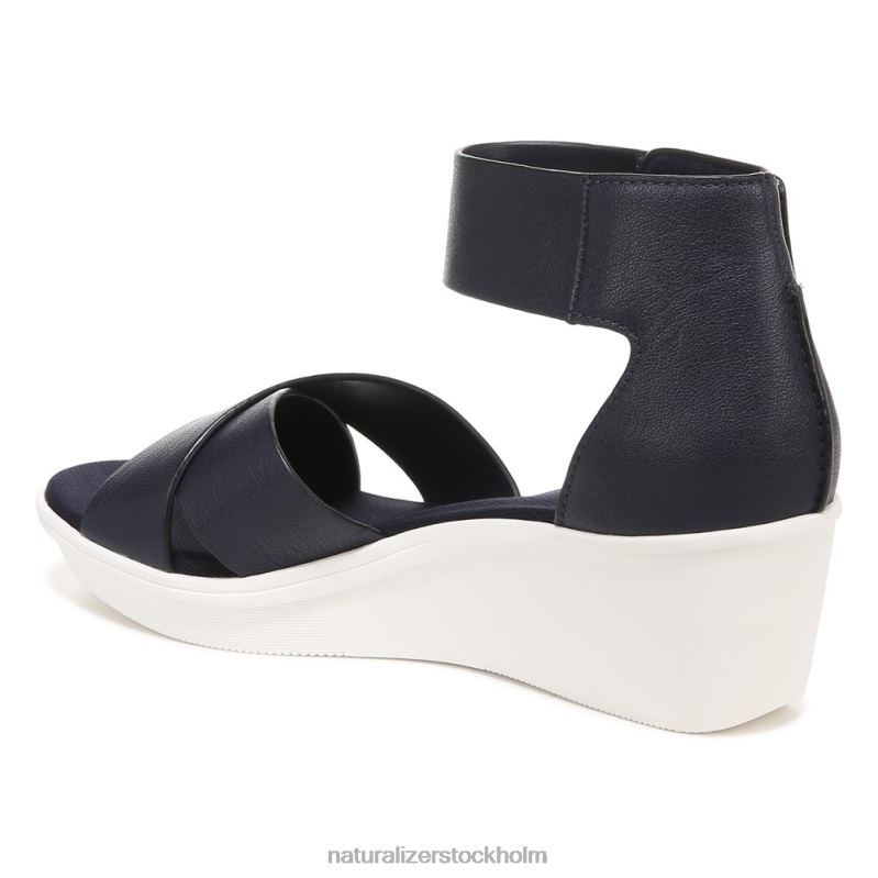 riviera kil sandal marinblått läder 444DB158 sandaler | Naturalizer kvinnor
