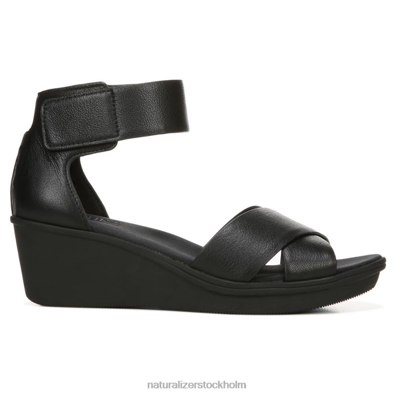 riviera kil sandal svart läder 444DB155 sandaler | Naturalizer kvinnor