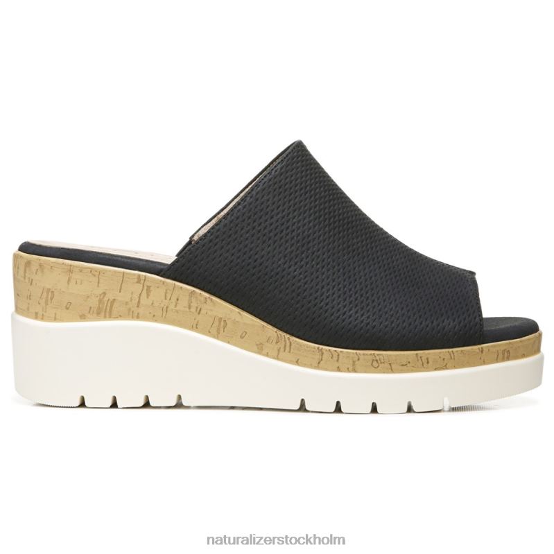 soul goodtimes mule wedge sandal svart konstgjord 444DB544 sandaler | Naturalizer kvinnor