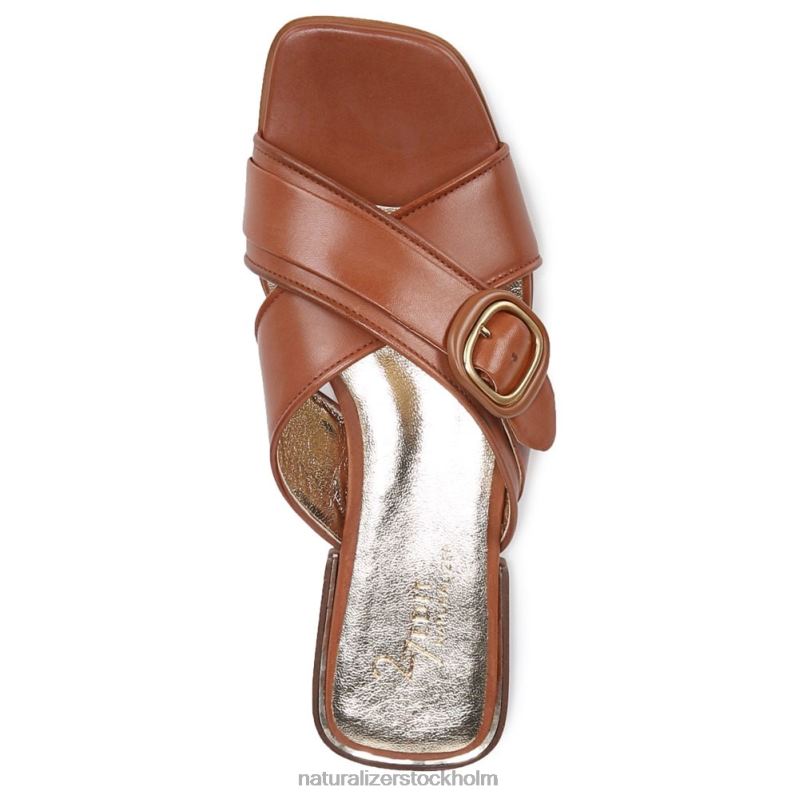 27 redigera naia slide sandal engelskt tebrunt läder 444DB229 sandaler | Naturalizer kvinnor