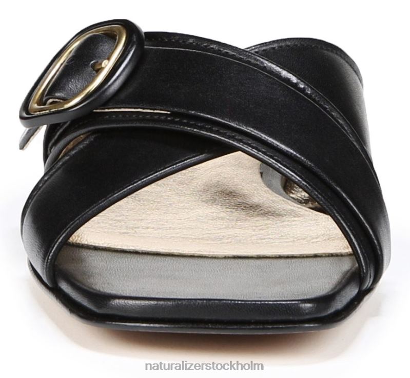 27 redigera naia slide sandal svart läder 444DB230 sandaler | Naturalizer kvinnor