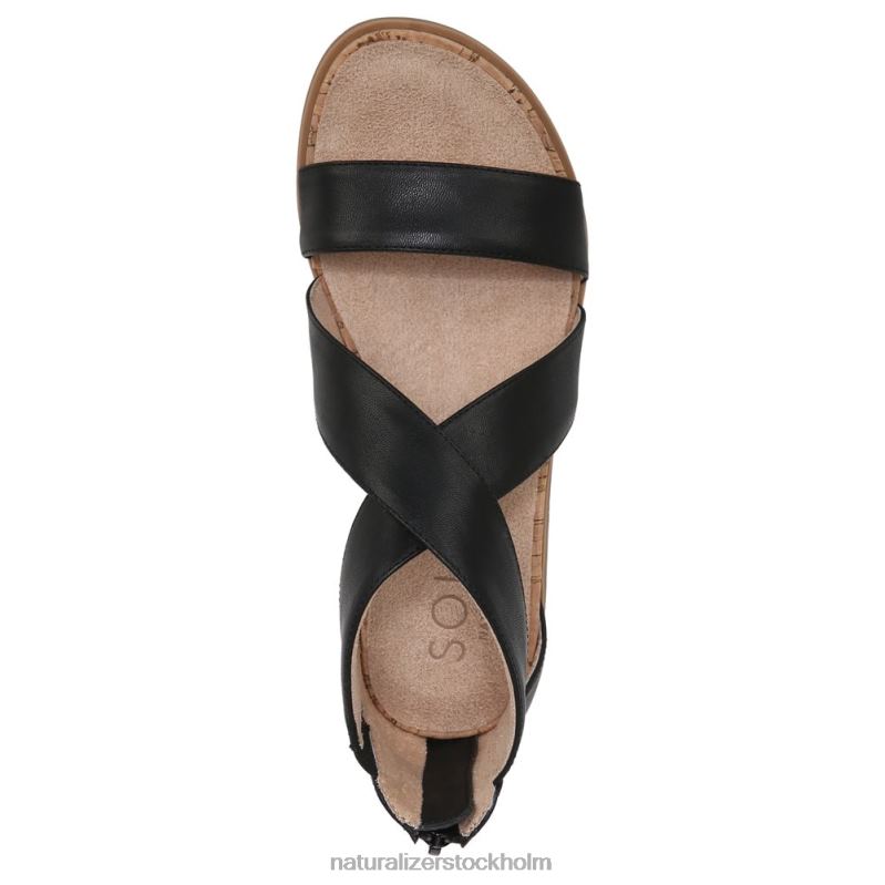 soul cindi sandal svart läder 444DB610 sandaler | Naturalizer kvinnor