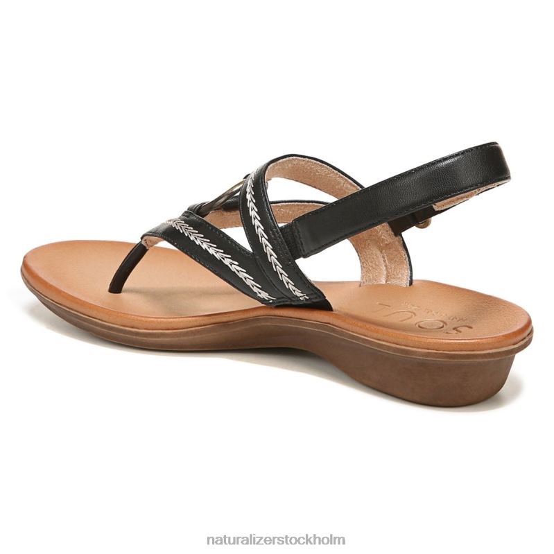 soul solig sandal svart slät syntet 444DB555 sandaler | Naturalizer kvinnor
