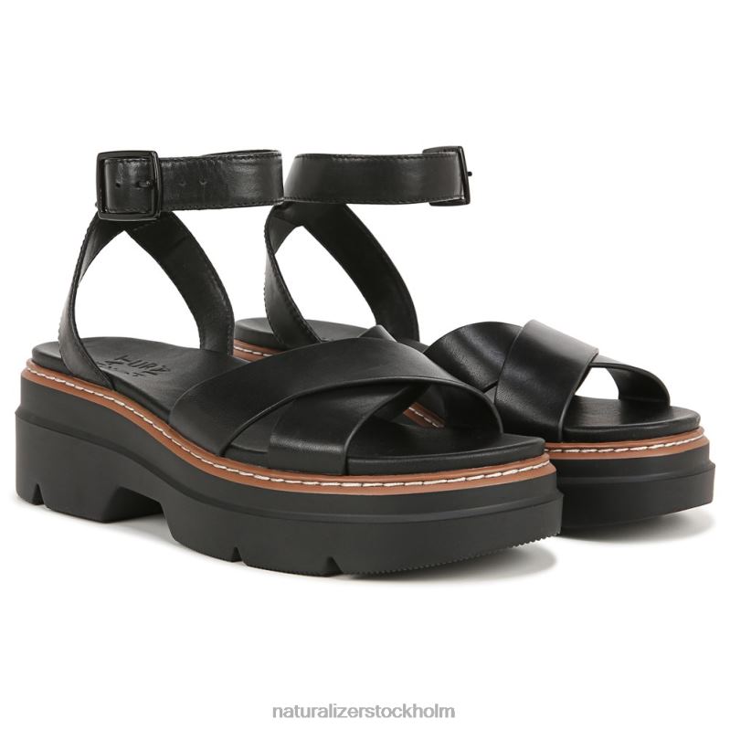 darry sandal svart läder 444DB32 sandaler | Naturalizer kvinnor
