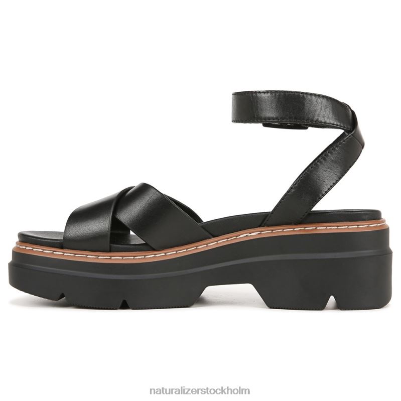 darry sandal svart läder 444DB32 sandaler | Naturalizer kvinnor