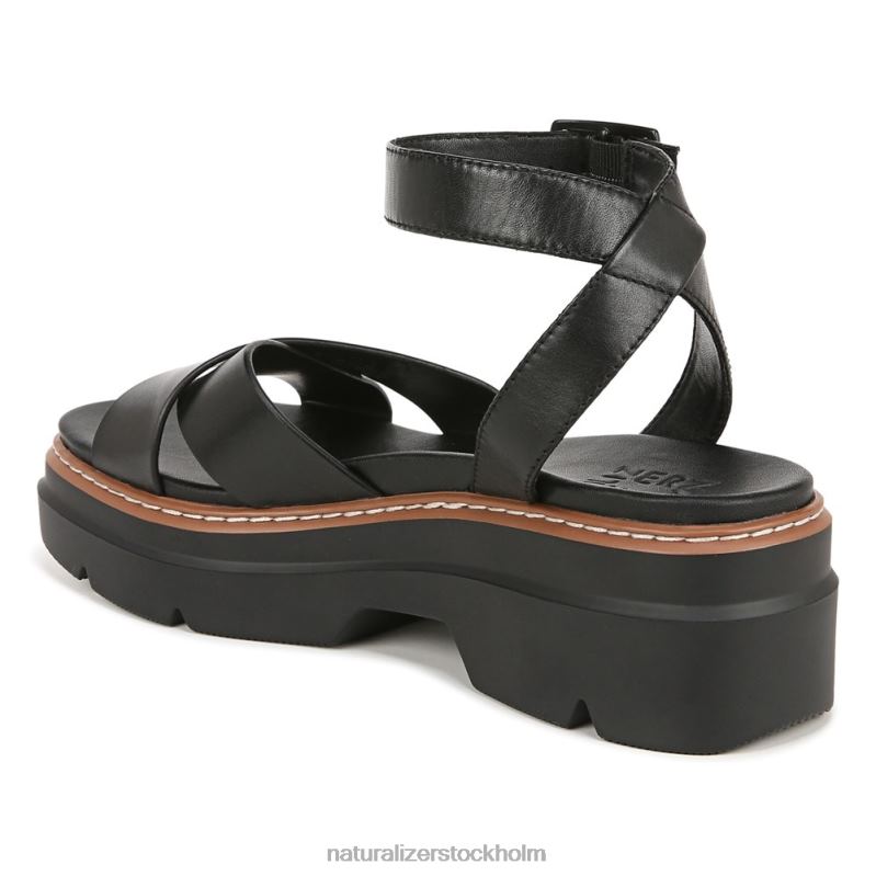 darry sandal svart läder 444DB32 sandaler | Naturalizer kvinnor