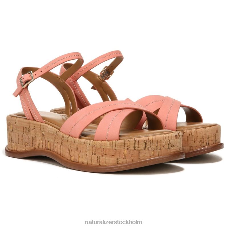 rikki sandal korall persika rosa läder 444DB614 sandaler | Naturalizer kvinnor