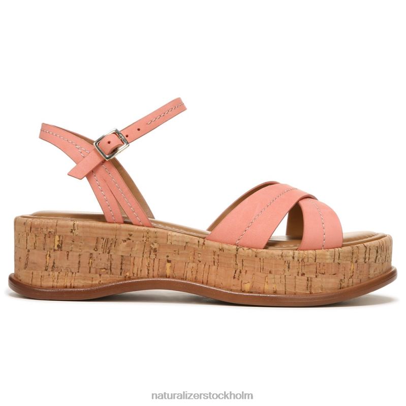 rikki sandal korall persika rosa läder 444DB614 sandaler | Naturalizer kvinnor
