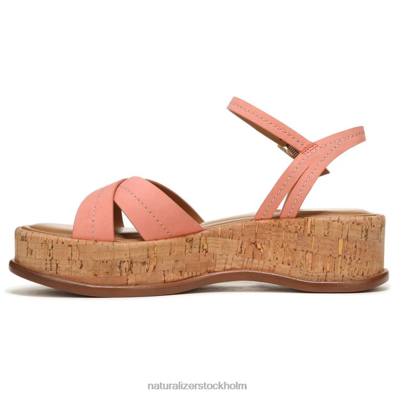 rikki sandal korall persika rosa läder 444DB614 sandaler | Naturalizer kvinnor