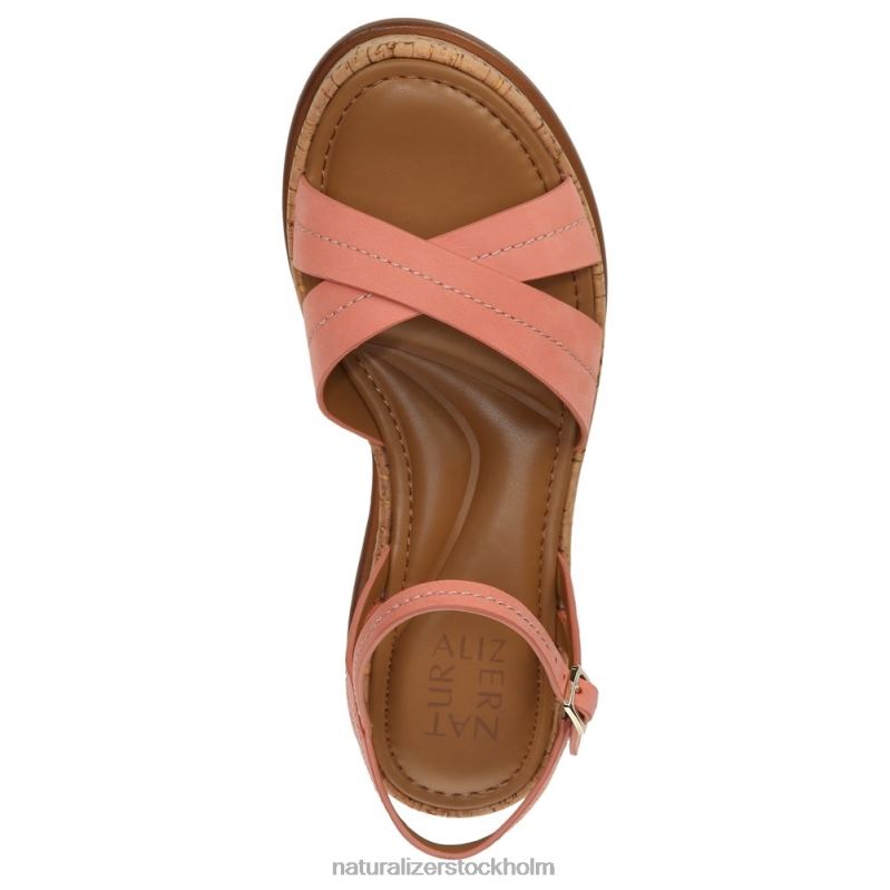 rikki sandal korall persika rosa läder 444DB614 sandaler | Naturalizer kvinnor