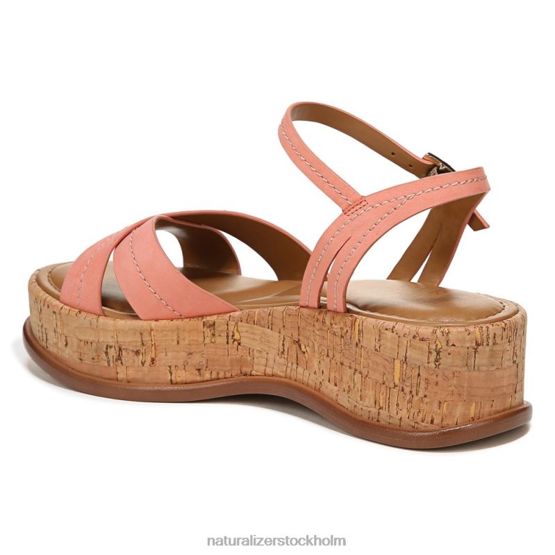 rikki sandal korall persika rosa läder 444DB614 sandaler | Naturalizer kvinnor