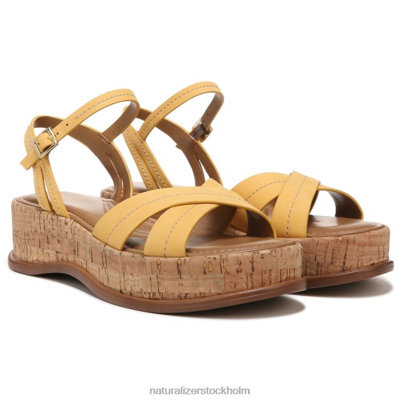 rikki sandal påsklilja gult läder 444DB615 sandaler | Naturalizer kvinnor