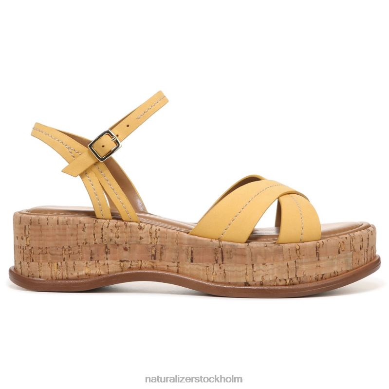 rikki sandal påsklilja gult läder 444DB615 sandaler | Naturalizer kvinnor