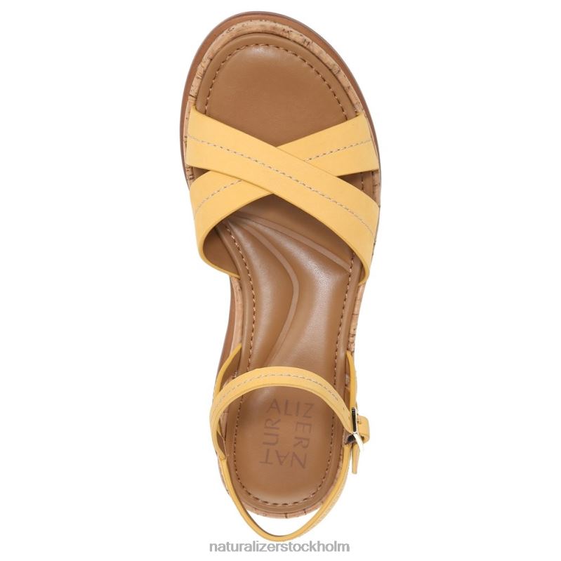 rikki sandal påsklilja gult läder 444DB615 sandaler | Naturalizer kvinnor