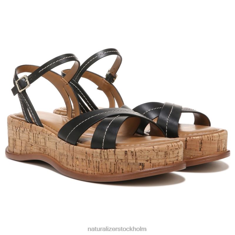 rikki sandal svart läder 444DB613 sandaler | Naturalizer kvinnor