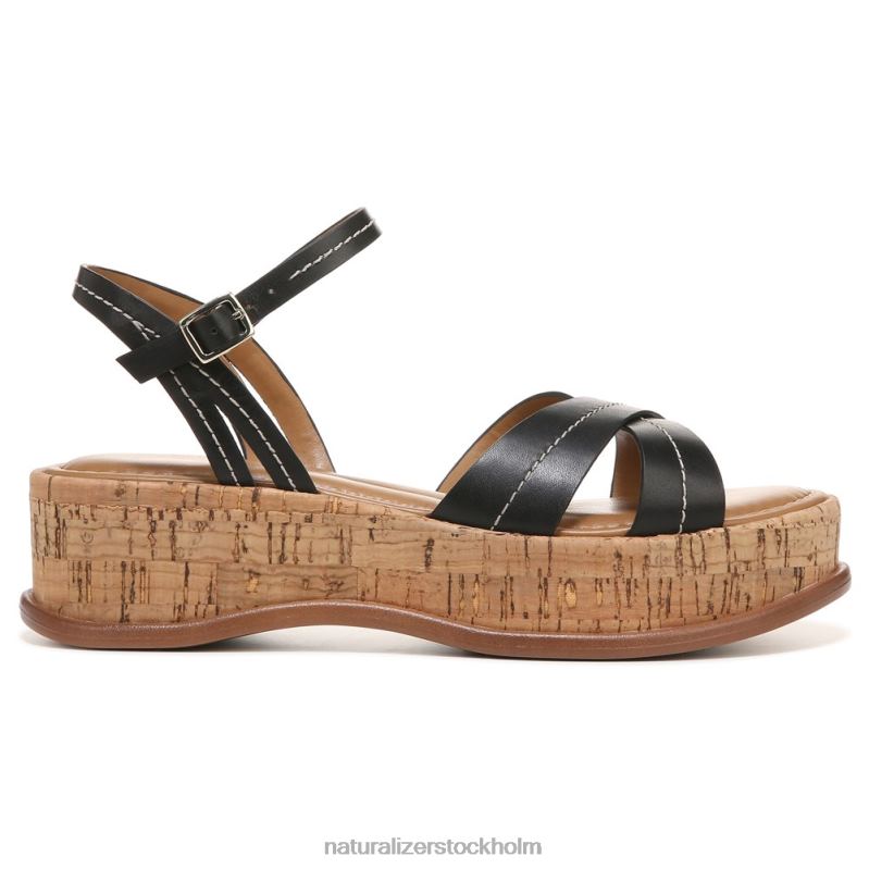 rikki sandal svart läder 444DB613 sandaler | Naturalizer kvinnor