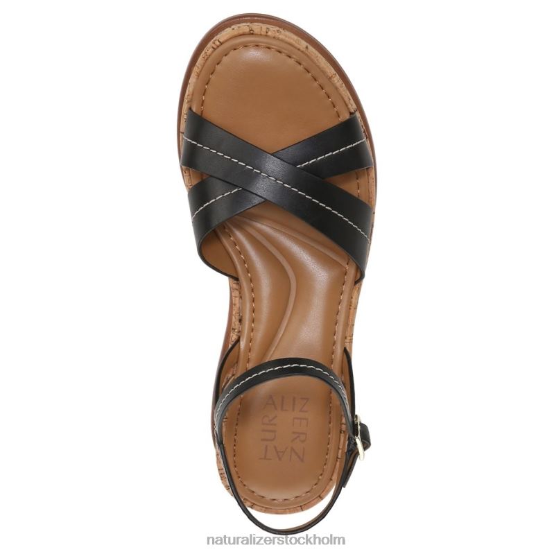 rikki sandal svart läder 444DB613 sandaler | Naturalizer kvinnor