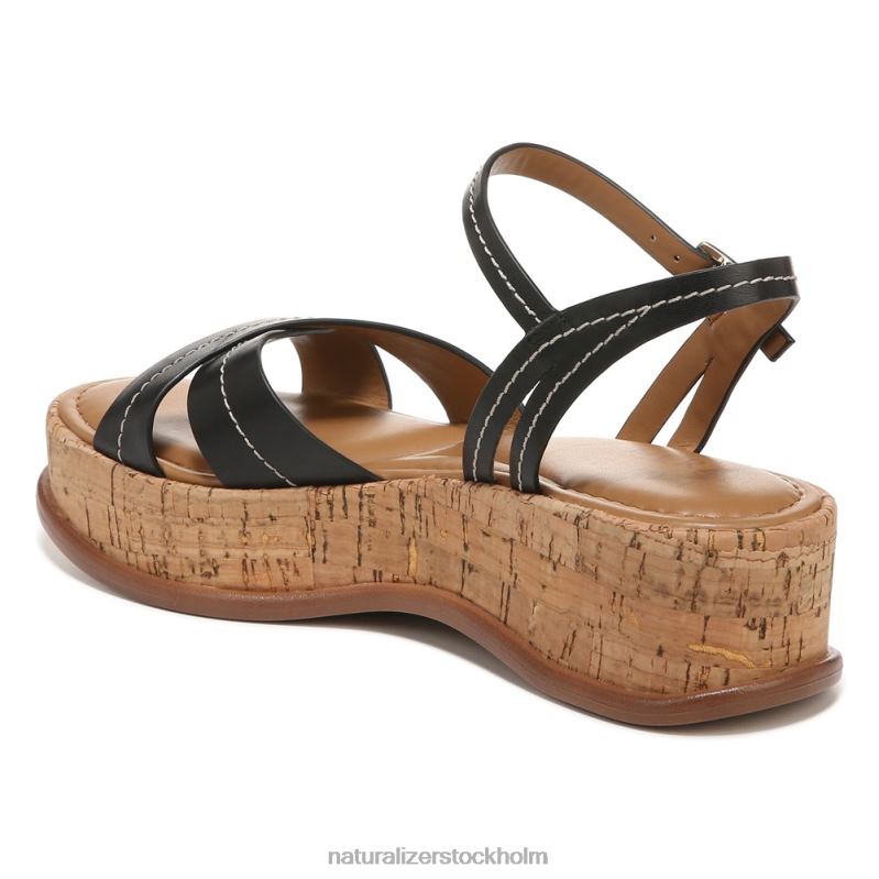 rikki sandal svart läder 444DB613 sandaler | Naturalizer kvinnor
