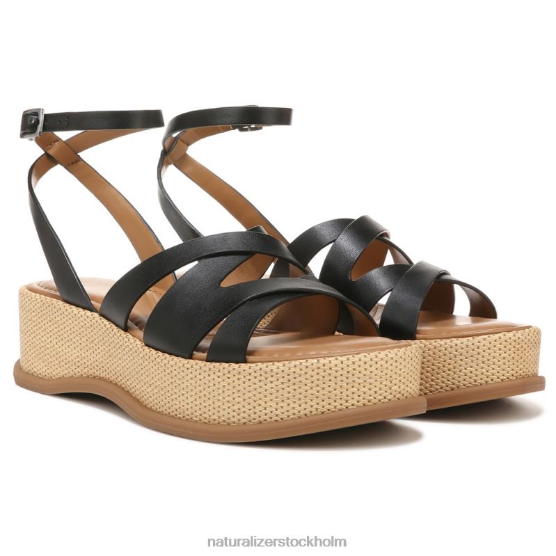 riley sandal svart syntet 444DB617 sandaler | Naturalizer kvinnor