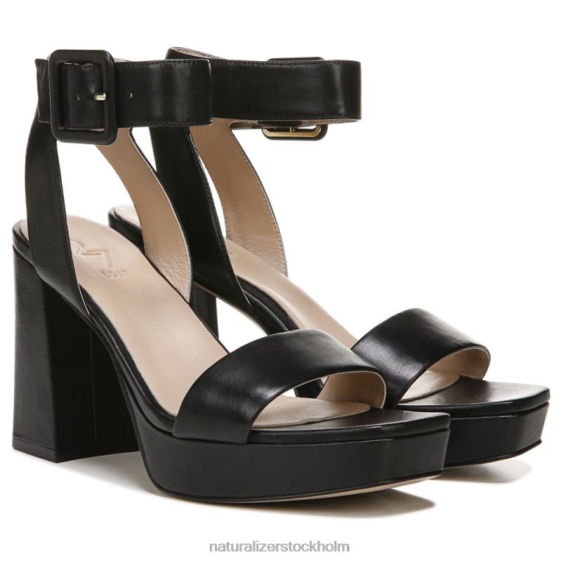 27 edit jaselle klänning sandal svart läder 444DB213 sandaler | Naturalizer kvinnor